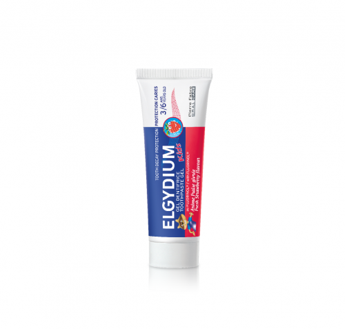 ELGYDIUM KIDS  ПАСТА ЗА ЗЪБИ ЗА ЗАЩИТА ОТ КАРИЕС С FLUORINOL® И ВКУС НА СВЕЖА ЯГОДА 