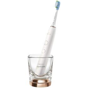 Електрическа звукова четка за зъби с приложение Philips Sonicare  DiamondClean 9000 HX9911/94, розово злато +USB  кутия за пътуване + индукционна чаша за зареждане