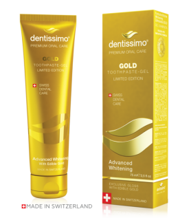DENTISSIMO Гел Паста  за зъби  ADVANCED WHITENING GOLD 