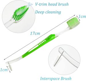 Ортодонтска Четка За Зъби Falcon V-trim  Dual Head  1 Брой синя, зеленна , лилава