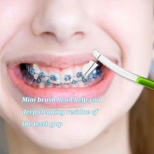 Ортодонтска Четка За Зъби Falcon V-trim  Dual Head  1 Брой синя, зеленна , лилава